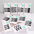 Classic Black Alloy Hair Accessories 3-Piece Set of Card Hair Clips Fashion Korean Hair Pins for Girl Kids