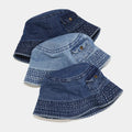 Sewingman B0374Z Custom Stylish Foldable Denim Cotton Blank Bucket Hats With Pocket
