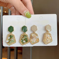 LX-151 Luxury Fashion Irregular Vintage Earring Women Jewelry Trendy Wholesale Natural Stone Earrings for Girls