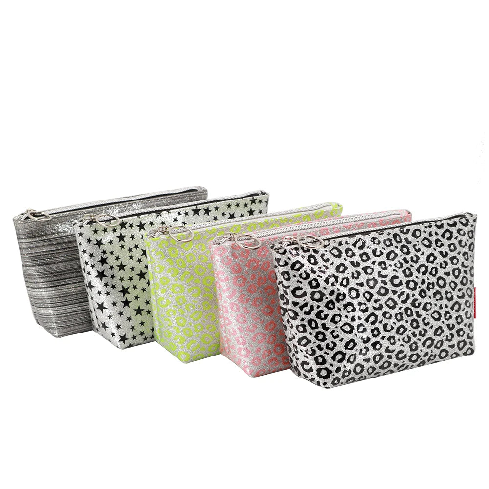 Custom Eco Friendly  Glitter Cosmetic Bag Fashion Waterproof Travel Storage Makeup Bags for Lady Promotional Gifts