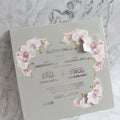 Luxury 3D Pop up Flower Floral Hardcover Wedding Invitation Cards with Hardcover Box
