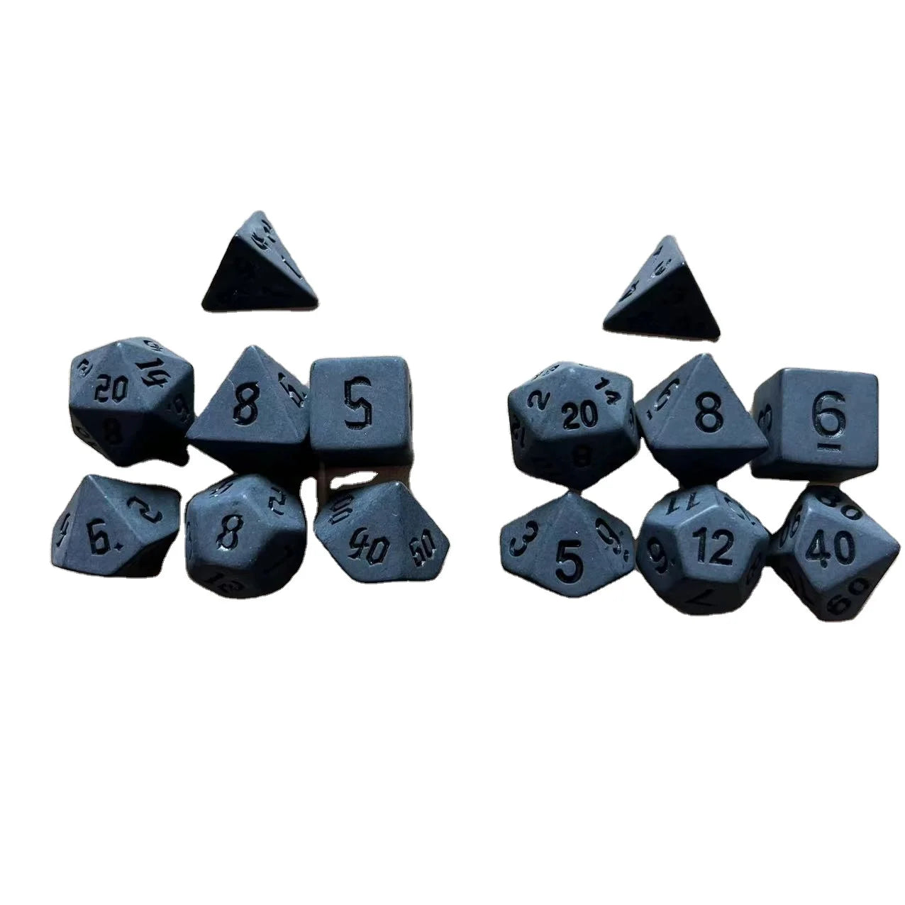 7PCS Black Non Colored Dice Set Diy Processed Colored Digital Dice Running Dragon and Dungeon Black Dice
