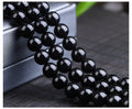 6mm 8mm 10mm 12mm Loose Round Beads Black Tourmaline Stone Strand DIY Bracelet Jewelry Making