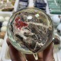 Wholesale Natural Cinnabar Mineral Crystal Sphere Quartz Ball for Decoration