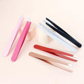 Custom Private logo 1.2mm Stainless Steel Black pink Yellow Premium Eyebrow Point Tweezers