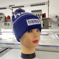 Wholesale Custom Beanie Embroidery Logo Pom Pom Knitted Winter Hats With Custom Logo