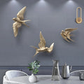Scandinavian Style 3D Bird Pendant Luxury Living Room Entrance Wall Hanging Creative Art Accent for Restaurant and Home