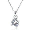 Light Luxury High-end Moissanite Jewelry European and American Popular S925 Silver 1Carat Moissanite Necklace for Women