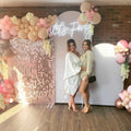 Customized Beautiful Colorful Arch Backdrop 230g Knitter Polyester for Weddings Birthday Exhibitions-New Model 3FT-7FT Sizes