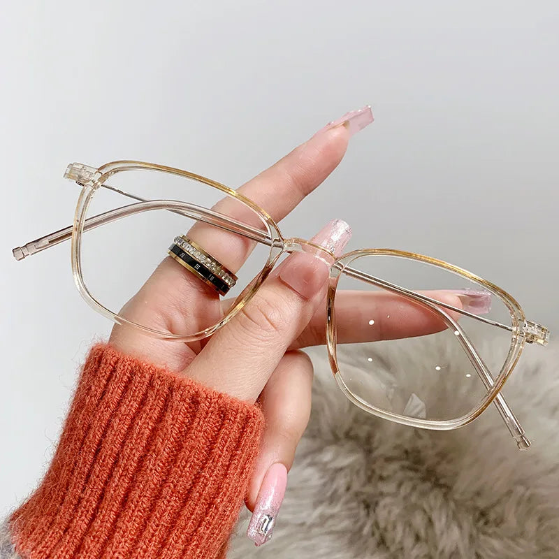 Ins Classic square Frames Blue Light Blocking Glasses Men Women 2023 Fashion Photochromic Glasses Wholesale Custom logo