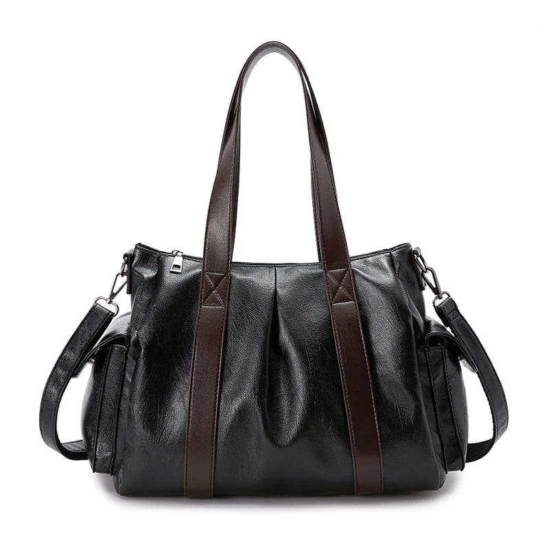 Luxury Fashion Big Capacity Hand Bags Bolso De Mano De Cuero Mujer Women Shoulder Bag PU Leather Ladies Purse and Handbags