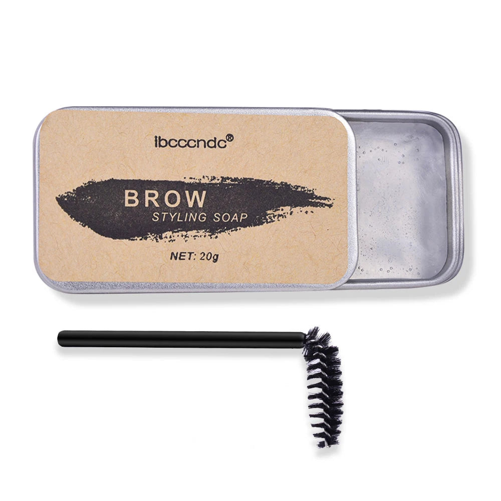 Mild Formula Effective Styling Private Label Natural Eyebrow Shaping Soap Gel 3D Shaping Eyeliner Soap With Brush