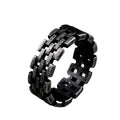 Vintage Stainless Steel Simple Jewelry Wholesale Men's Punk Motorcycle Style Chain Ring