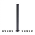 Reilbu Clean Look Anti-Corrosion Top Mounted Matt Black Cable Railing Level End Post for Deck or Balcony