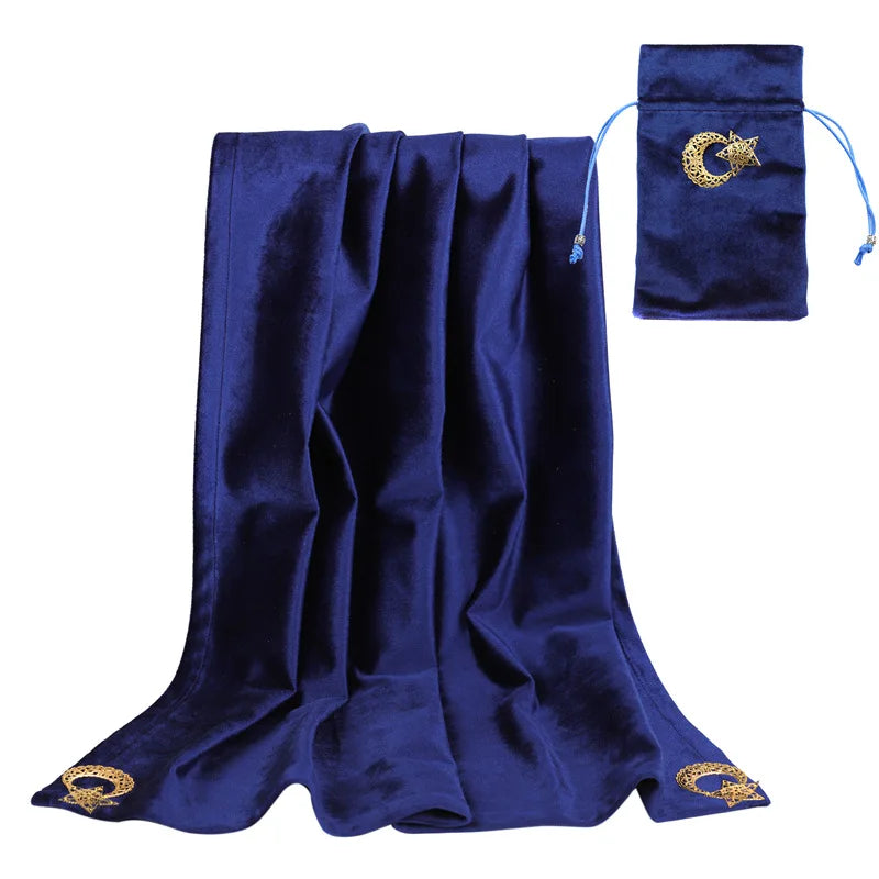 Hot Selling Altar Tarot Tablecloth Divination Sorcery Velvet Table with Tarot Bag Purple