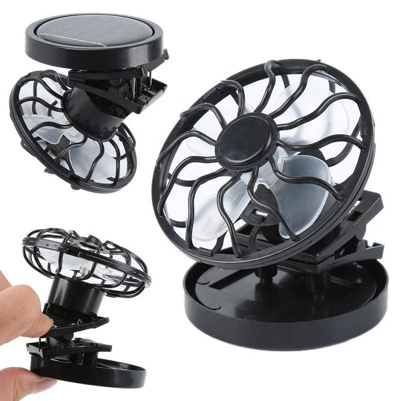 Outdoor Clip on Hat Cap Mini Portable Solar Fan