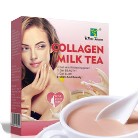 Natural Whitening Milk Tea for Women Delicious Healthy Skin Whitening Collagen Supplement Sweet Taste Packaged Box Sugar Flavor