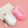 Professional 30-Hole Nail Drill Bits Storage Box Portable Dust-proof Display Stand Wholesale Manicure Tools with Cleaning Brush