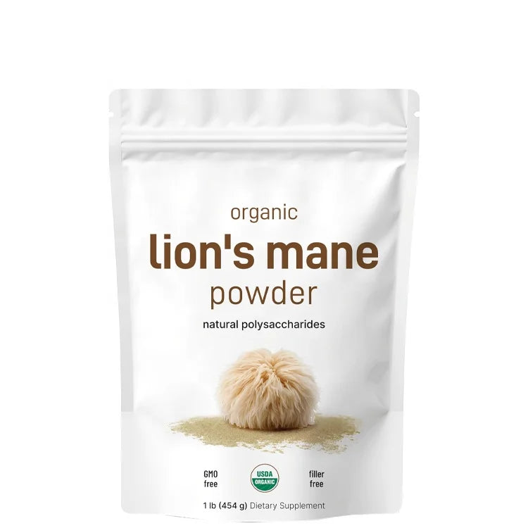 Faitury OEM 454g Mushroom Powder Organic Lions Mane Mushroom Supplement Powder Organic Lions Mane Mushroom Powder