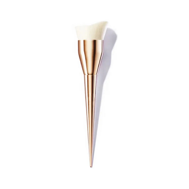Hot Sale ECO Vegan Tanning Air Faked Foundation Solution Self Tan Bling Pink Kabuki Makeup Brush with Concealer Fan Style