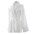 Wholesale Custom Luxury Hotel Unisex Bathrobe Embroidery Logo 100% Cotton Women Shawl Collar Velour Thermal Summer Long Sleeves