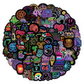 100Pcs New Neon Light Logo Personalized Graffiti Stickers for Luggage Laptop Waterproof Cool Tide Sticker