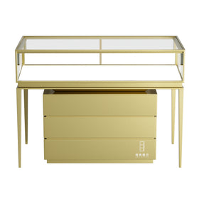 Factory Directly Sell Wood Stainless Steel Glass Jewelry Display Showcase with Modern Luxury Design Shangliang Brand