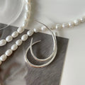 The Curved Hoop 925 Sterling Silver Minimalist Large Hoop Earrings Hypoallergenic Statement Earrings for Women