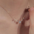New 14K Gold Filled Jewelry Gold Choker Necklace Zircon Pendant Bling Jewelry Women Necklace