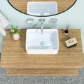Rectangular Above Counter Vessel Vanity Basin Sink for Bathroom Smooth Surface White USA Stock 18 Inch Bathroom Basin