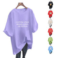Women's Summer Fashion O-Neck Loose Casual Short Sleeve White T-Shirt Eco-Friendly Custom Print Breathable Knitted Wholesale