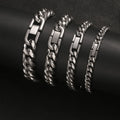 Stainless Steel Cuban Chain Hip Hop Bracelet Round Grinding Encryption Chain Fashion Men's Jewelry Clasp