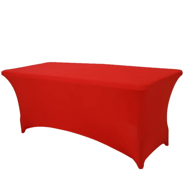 Best Seller 4ft 6ft 8ft Wedding Decoration Rectangular Fitted Stretch Spandex Table Cover for Events