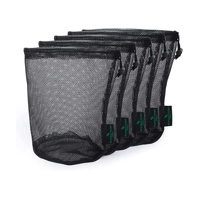 Round Bottom Nylon Mesh Stuff Drawstring Bag Outdoor Sports Equipment Bags