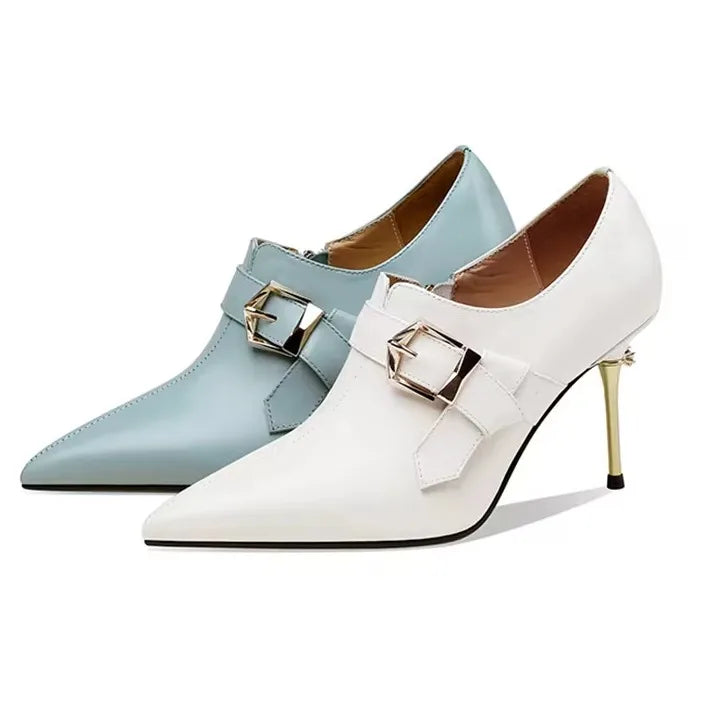 2024 New Trend Wholesale Customized logo Fashion Daily Life Thin High Heels Point Toe Women Dress Shoes
