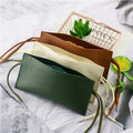 Double Layers Drawstring Pu Leather Cover Sunglasses Case Portable Glasses Pouch Bag Accessories