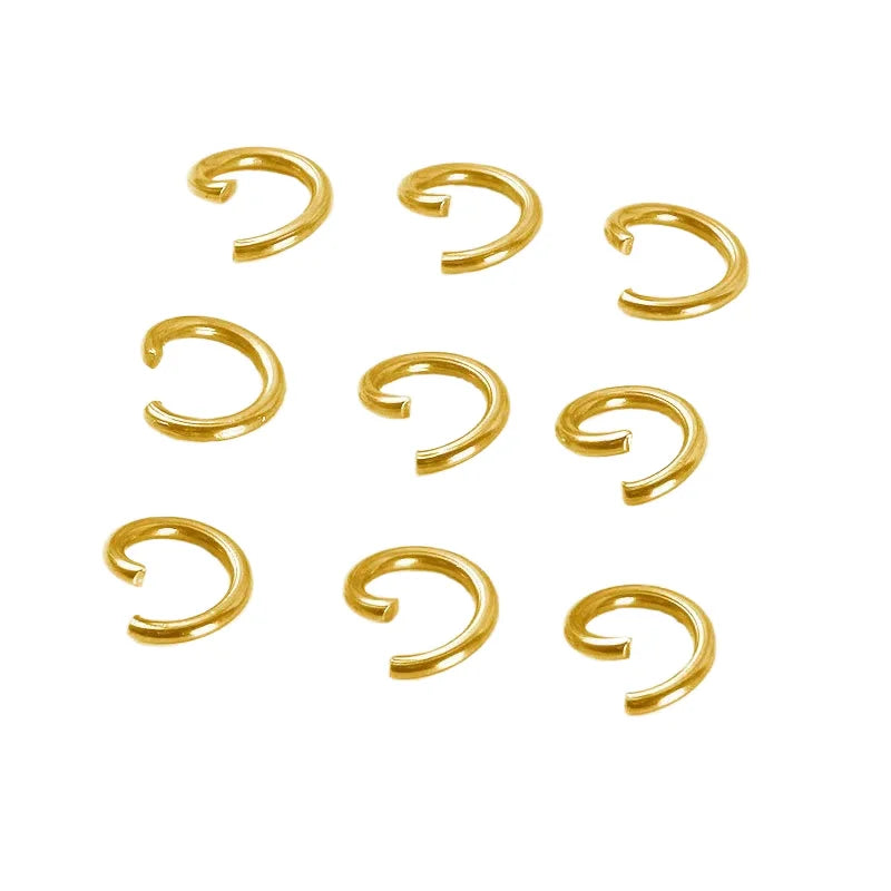 18k gold plated Jump Rings Split Ring diy necklace bracelet jewelry accessories stainless steel open jump rings