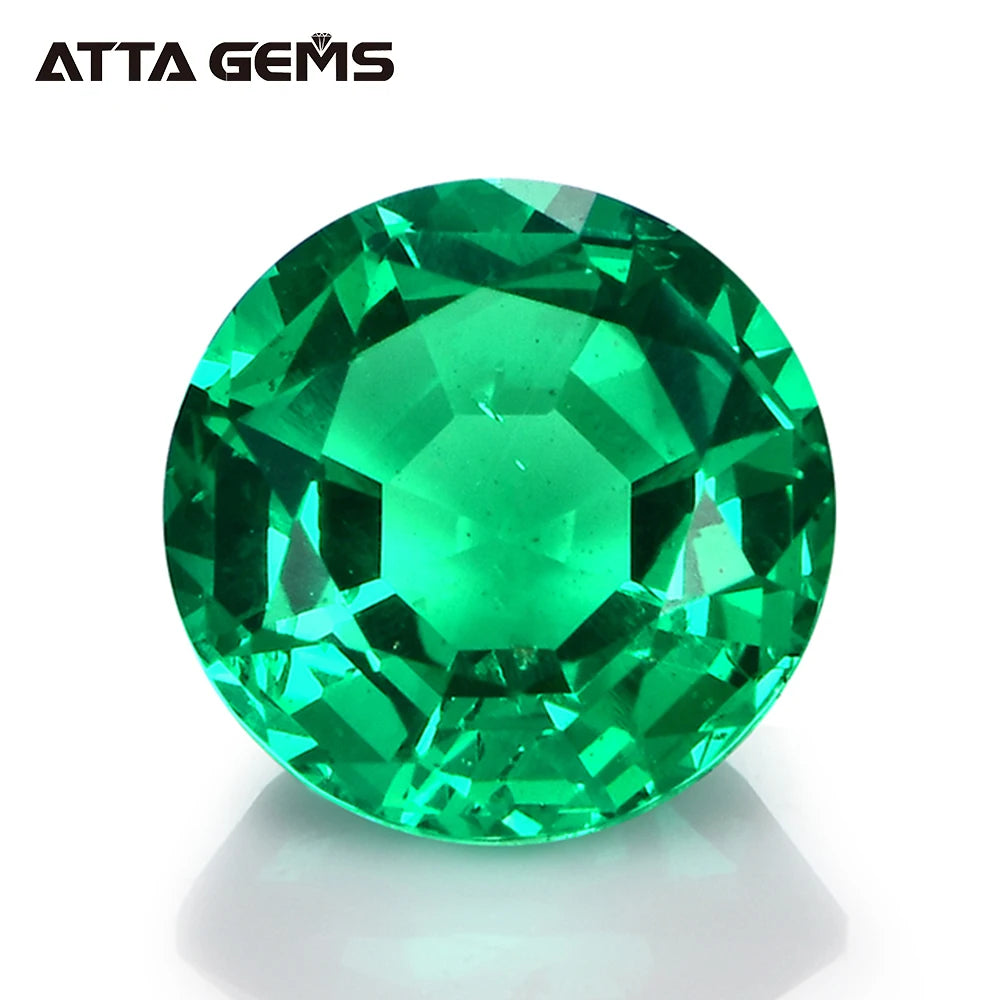 1.1mm-2mm  Zambian Hydrothermal Emerald Small Size Price Lab Created Emerald Cut Round Shape Zambian Emerald Stone
