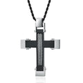 Wire Rope Inlay New Design High End Non Tarnish Cross Necklace Pendant