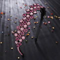 HX-100 Sweet Women Crystal Hairbands Korean Wide Rhinestone Headbands for Lady
