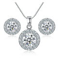 Silver Antioxidant Earring and Necklace Bridal Jewelry Set Luxury Fashion Jewelry Sets Necklace Women