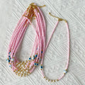 Maiou Vintage Designer Handmade Freshwater Pearl Seed Beaded Colorful Eye Necklace Jewelry for Women