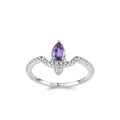 Exquisite Elegant Purple Zircon Gemstone Rhodium Plated 925 Sterling Silver Wedding Anniversary Manufacturer Wholesale Factory
