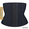 LangQin Colombian Glitter Women's 9 Latex Strap Sweat Steel Bones Firm Control Slimming Corset Cincher Anti-Bacterial Quick Dry
