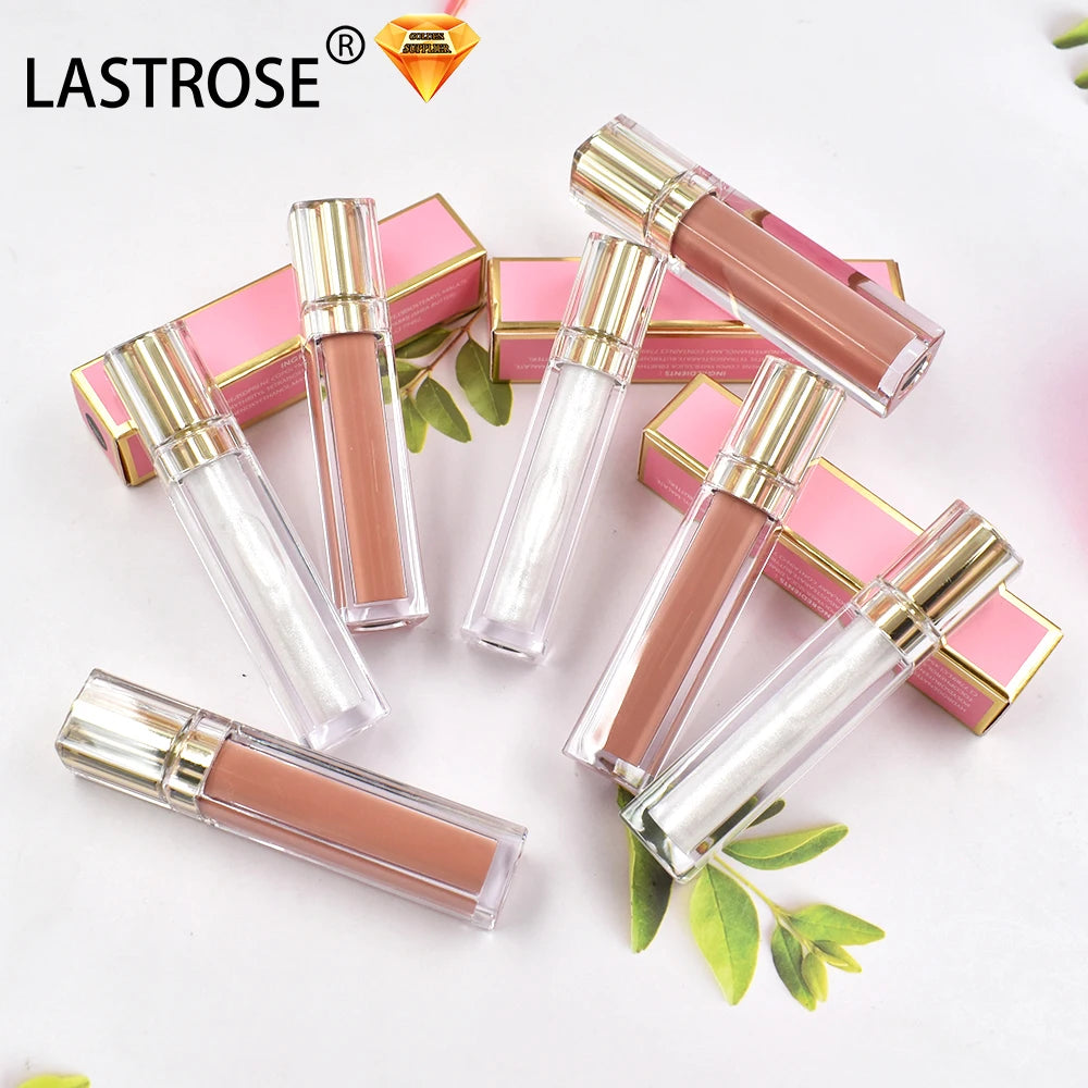 Wholesale OEM Matte Lipgloss Clear Cylinder Tubes Private Label Waterproof Lip Gloss Your Own Logo Chemical Travel Liquid