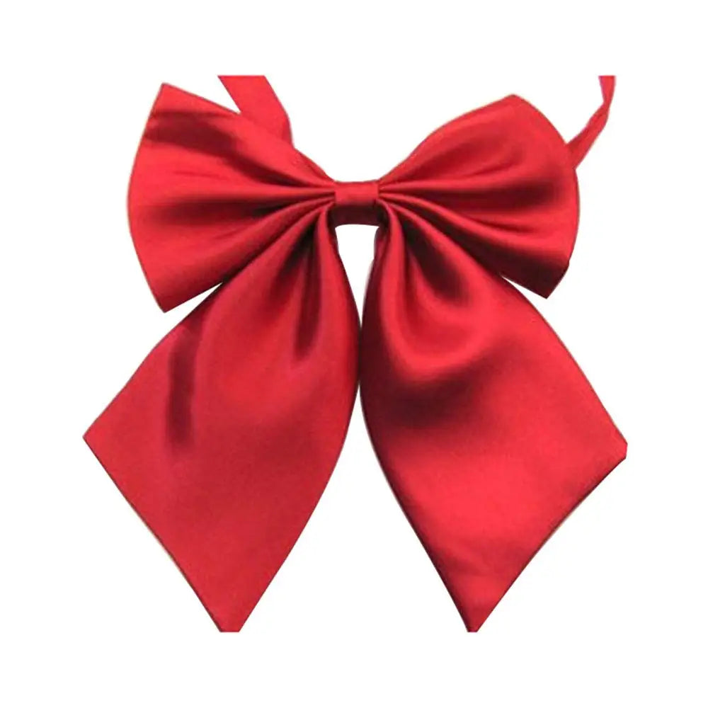 Women's Solid Color Uniform Pre-tie Bow Tie School Student Sailor Suit Bowknot Adjustable Ribbon for Girl Lolita Necktie Cosplay
