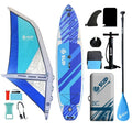 E SUP Customized Double Dropstitch PVC EVA Inflatable Wind Surf Board Fin Paddle Leash Bag Pump for Lakes Rivers Wave Surfing