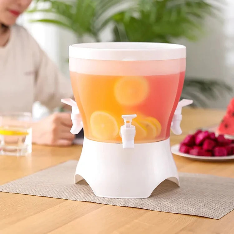 New Elegant Rotating Kitchen Fridge Outdoor Water Cooler 3 Compartment Custom Juice Party Tap Drink Beverage Bucket