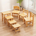 Household Solid Wood Small Stool Modern Minimalist Backrest Chair Low Small Woodenstool square Stackable