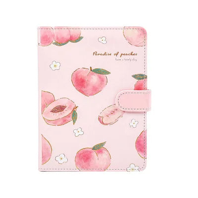 New Peach A5 Magnetic Snap Notepad Handbook Hardcover Notebook